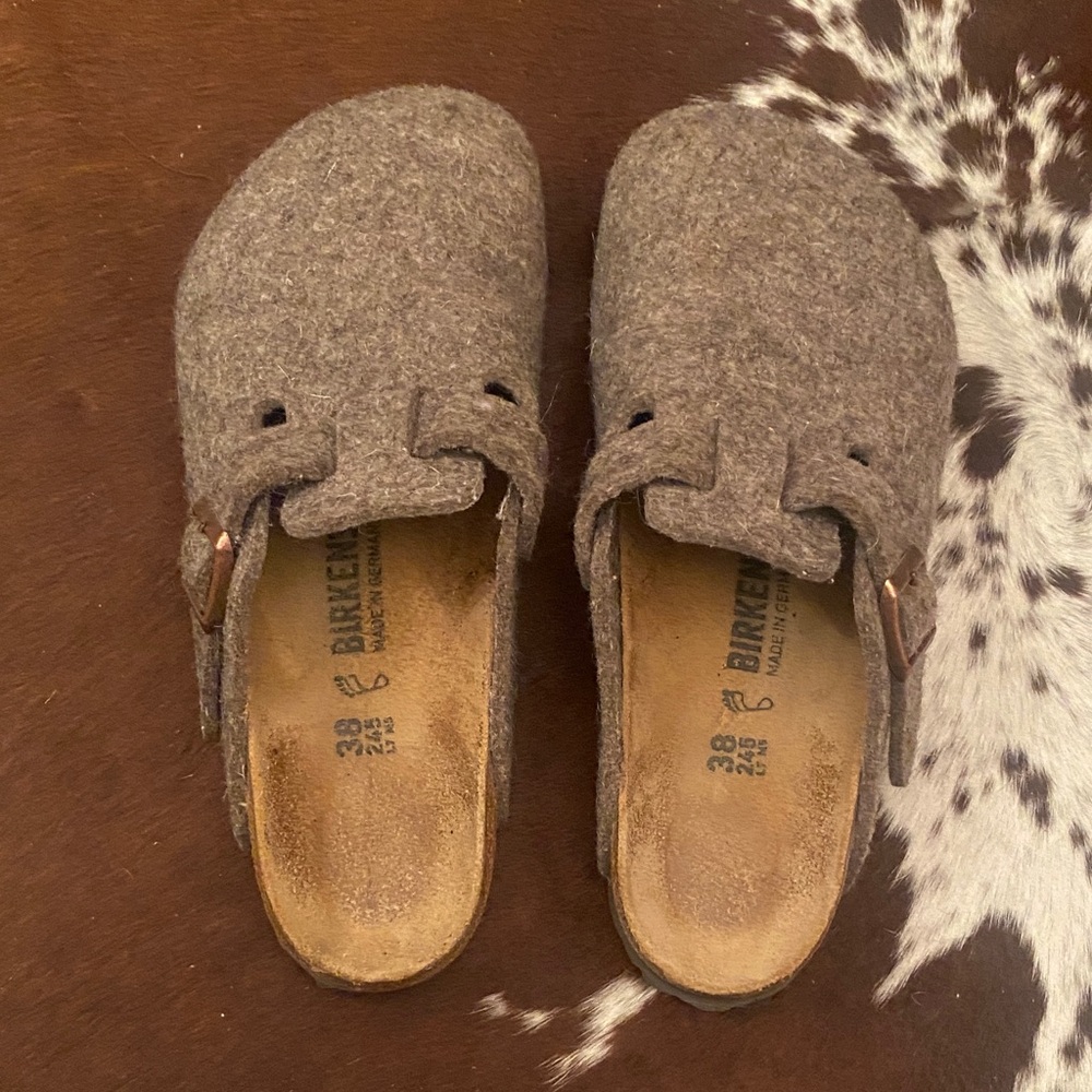Birkenstock Boston Clogs in Felted Wool